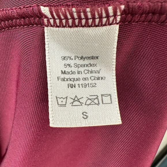 JASON WU Pajama Set Womens Size Small Camisole Shorts Velvet Lace Burgundy - Picture 10 of 10